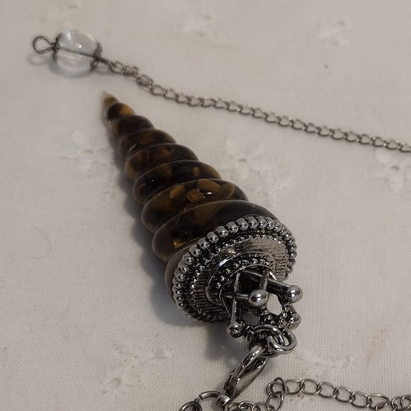 Tiger's Eye Spiral Pendulum - Picture 3 of 4